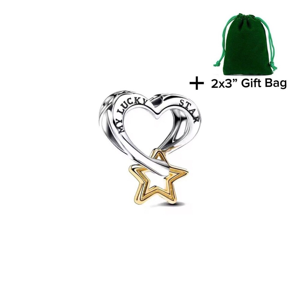 My Lucky Star Heart Charm Bead | 925 Silver | Brand New